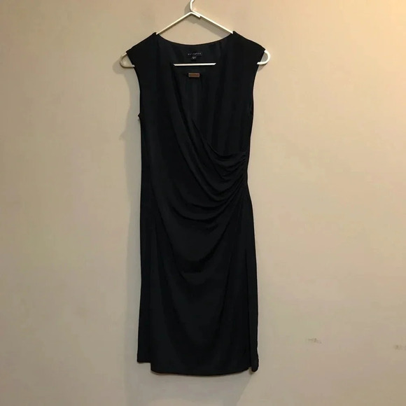 Metaphor Faux Wrap Dress Stretch Black Size 6 - Picture 1 of 11
